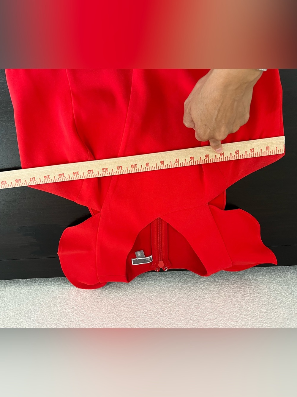 Chelsea28 Red Ruffle-Hem Mini Dress - Picture 7 of 9